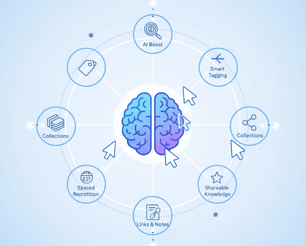 Brain with connecting orbits